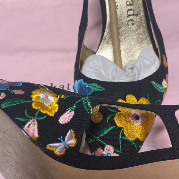 Kate Spade ♠️ Valerie Floral Slingback Heels - Picture 15 of 17
